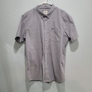 RIP CURL Men's Blue Button-Up Shirt Size XL